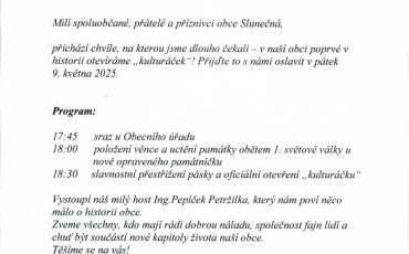 Otevření kulturáčku Otevření kulturáčku