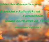 přátelské setkání 25.10.2025 od 19 hod. přátelské setkání 25.10.2025 od 19 hod.