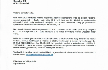 Informace KHS LK o kvalitě vody